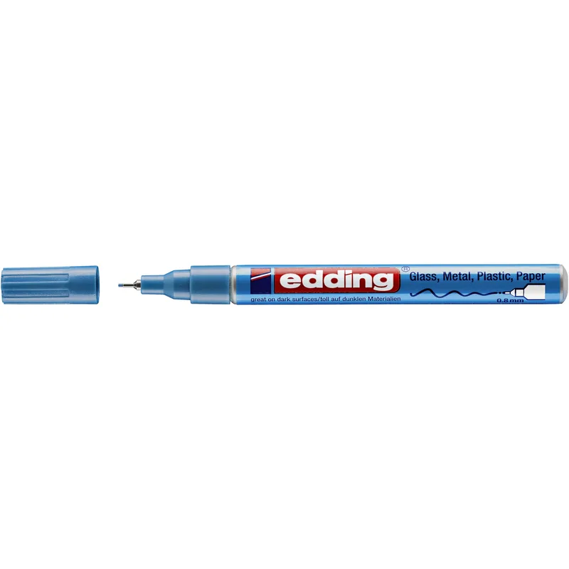 Viltstift edding 780 lak rond 0.8mm mtl lichtblauw by edding – product photo