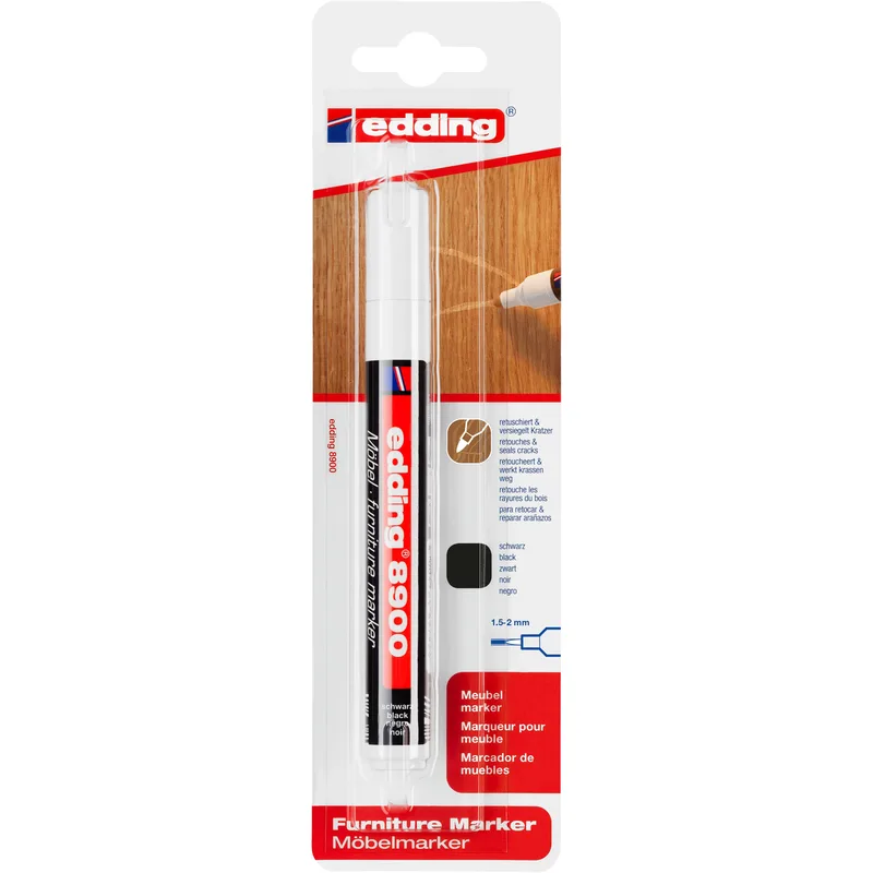 Viltstift edding 8900 meubel rond 1.5-2mm zwart | 5 stuks by edding – product photo