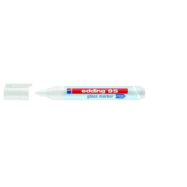 Viltstift edding 95 glasbord wit | 10 stuks från edding – produktbild