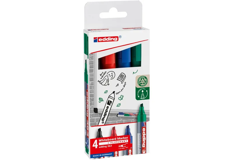 Whiteboard Marker Whiteboardmarker 4-363-4-2 1,5mm sortiert 4 Stück by edding – product photo
