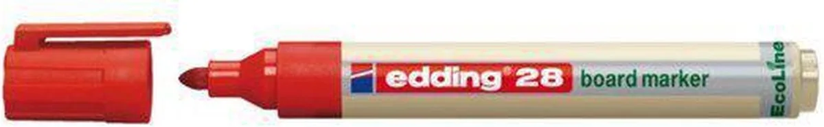 Whiteboardmarker Edding 28 1.5-3mm Rond fra edding i Rød – produktbillede