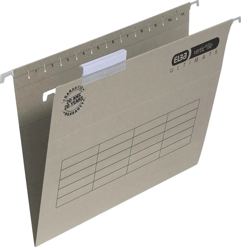 hangmappen voor laden Verticfile Ultimate ft A4, V bodem, pak van 10 stuks de Elba – photo produit