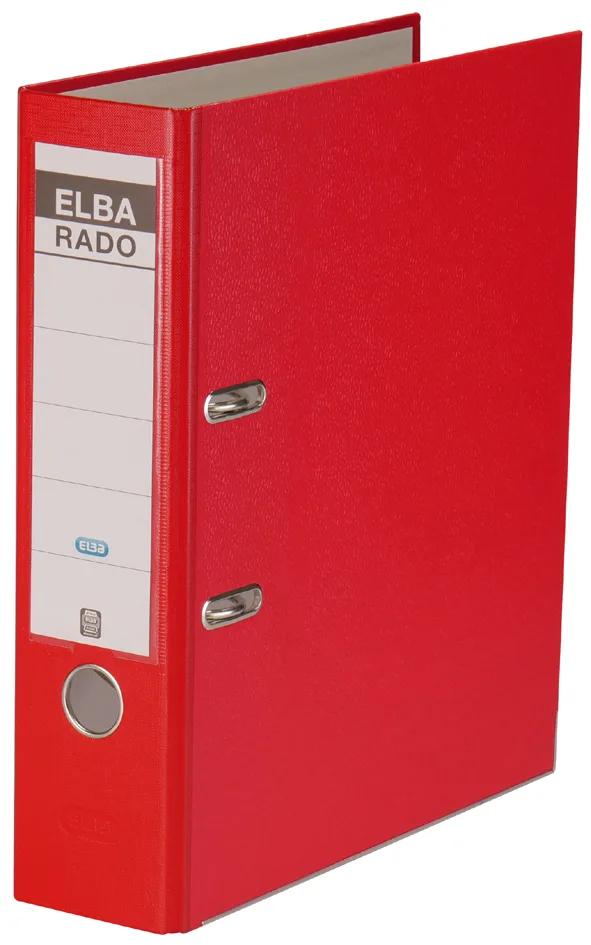 Ordner rado brillant, Rückenbreite: 80 mm, rot by Elba – product photo