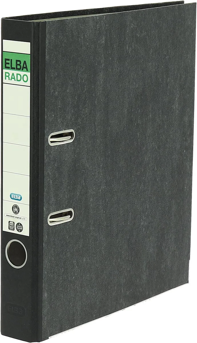 Oxford Rado ordner, ft folio, uit karton, rug van 5 cm, zwart von Elba – Produktfoto