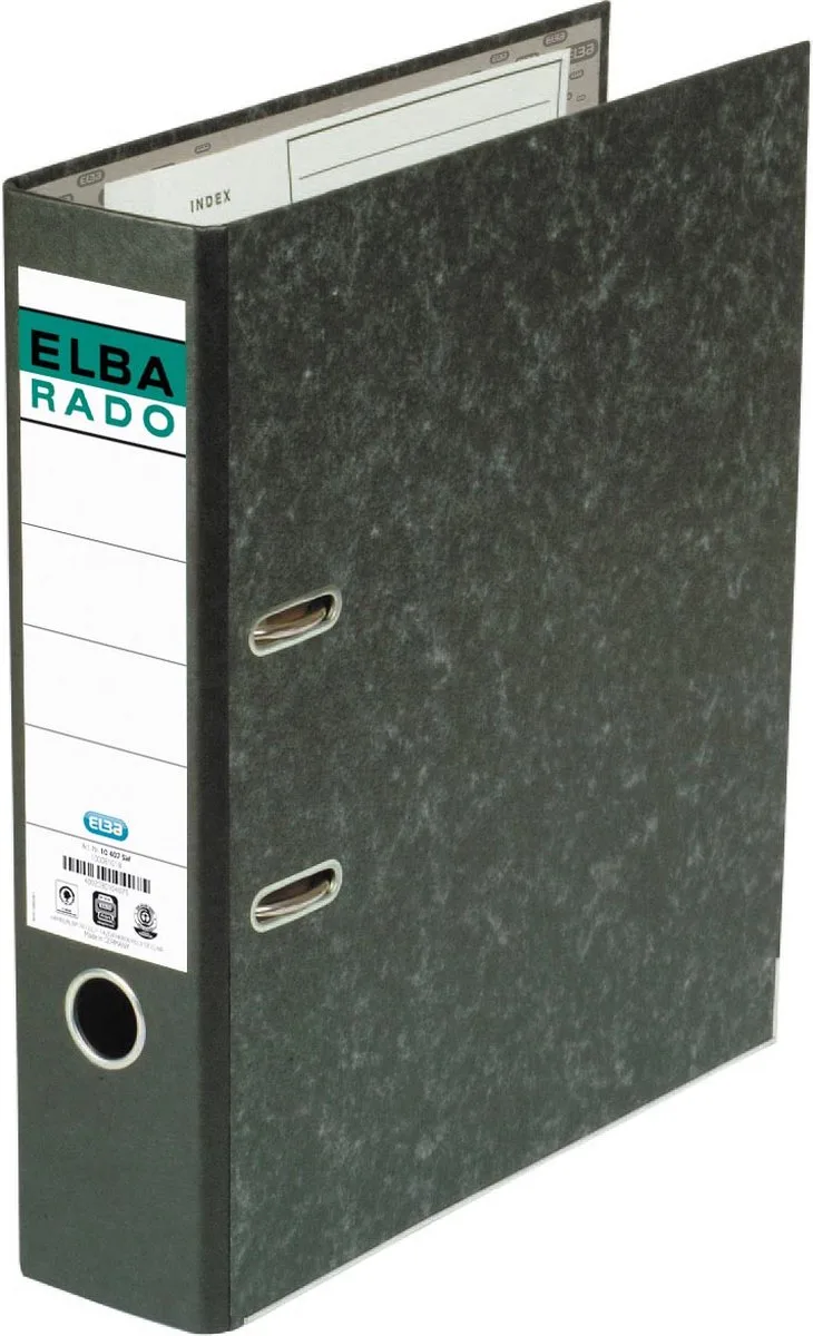 Oxford Rado ordner, ft uit karton, rug van 8 cm, zwart 20 stuks de Elba en Folio – photo produit