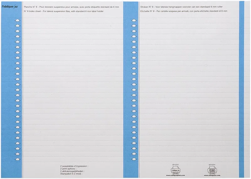 ruiterstrook type 8, vel met 2x27 etiketten, pak van 270 etiketten, blauw van Elba – productfoto
