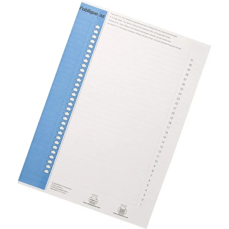 ruiterstrook type 9, vel met 31 etiketten, blauw van Elba – productfoto