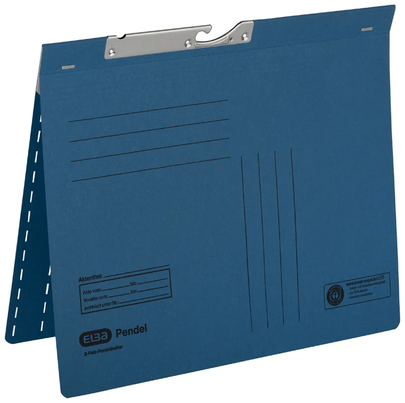 Zweifalz-Pendelhefter, DIN A4, Manilakarton, blau by Elba – product photo