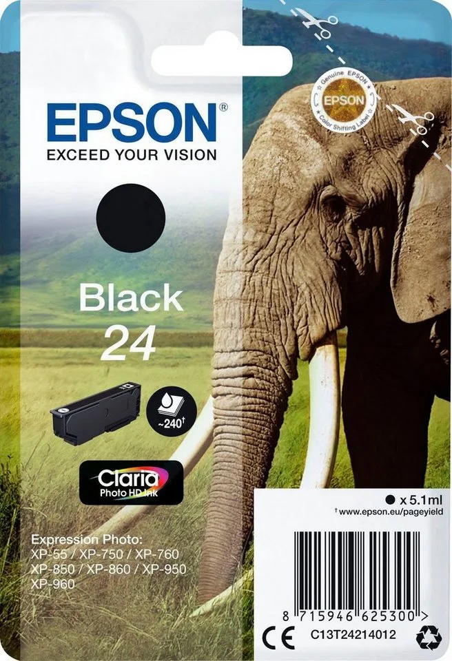 Black 24 Claria Photo HD Ink Tintenpatrone (original Epson Druckerpatrone 24 de Epson en Noir – photo produit