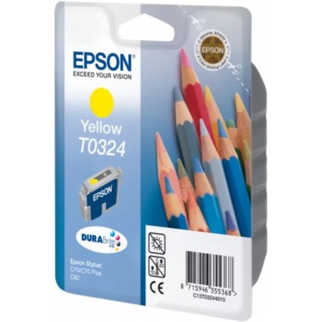 Blækpatron gul, 16 ml T0324 N/A fra Epson – produktbillede