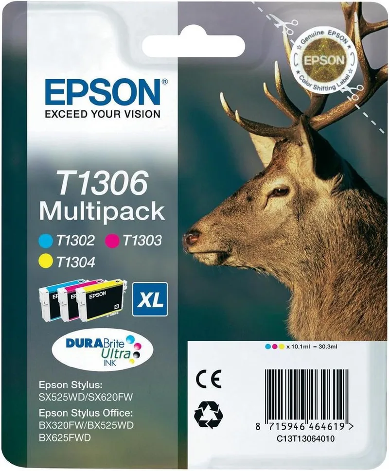 C13T13064010 - T1306XL - Inktcartridge MultiPack by Epson in Cyaan – product photo