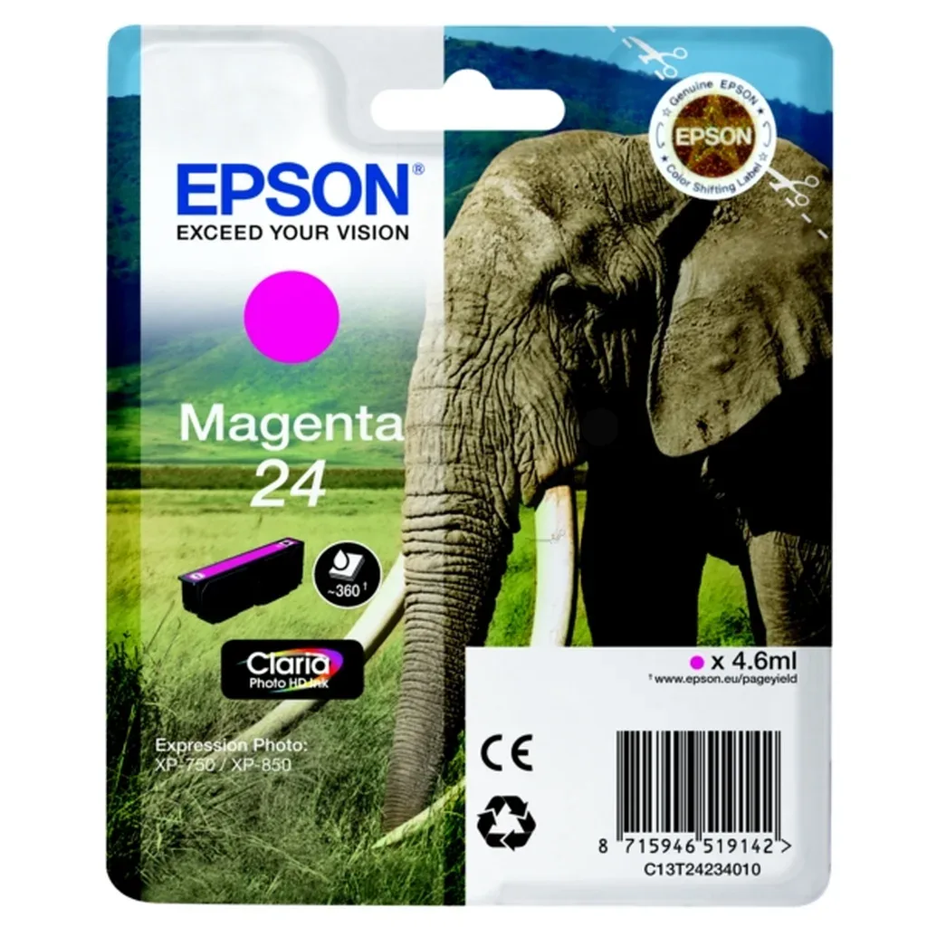 Epson 24 Blækpatron Magenta T2423 N/A fra Epson – produktbillede
