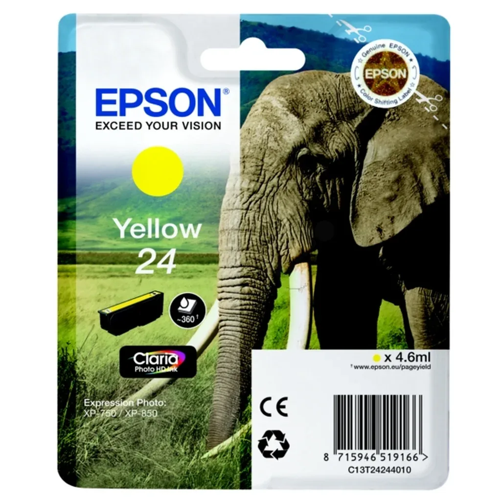Epson 24 Blækpatron Gul T2424 N/A fra Epson – produktbillede