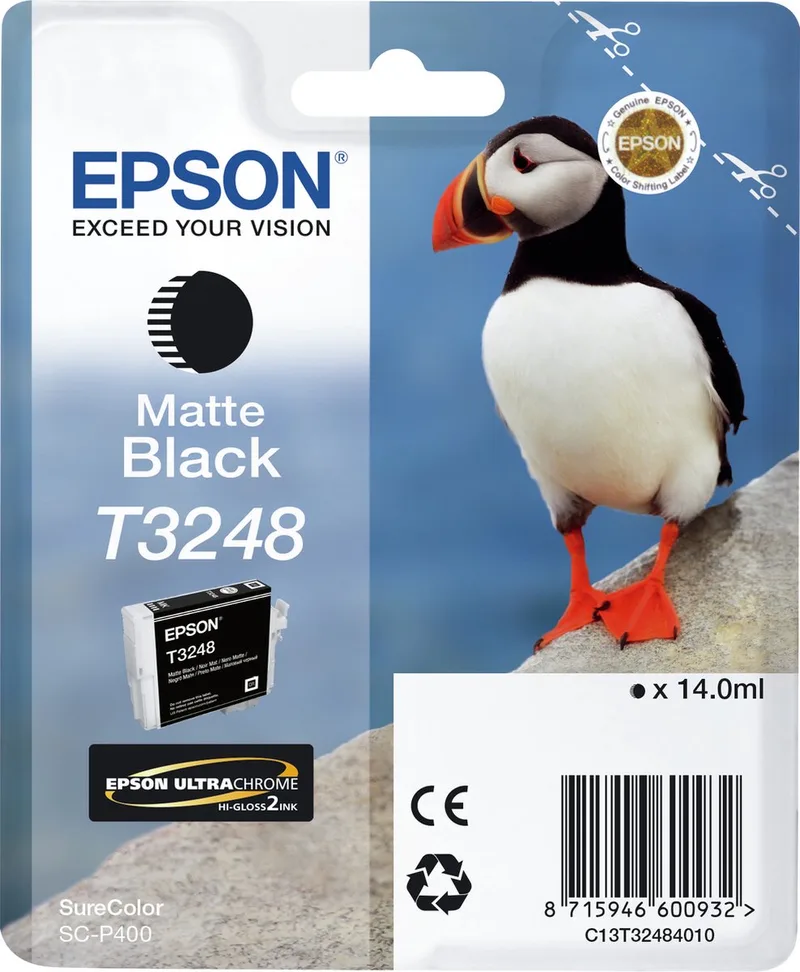 C13T32484010 - T3248 - Inktcartridge mat von Epson in Schwarz – Produktfoto