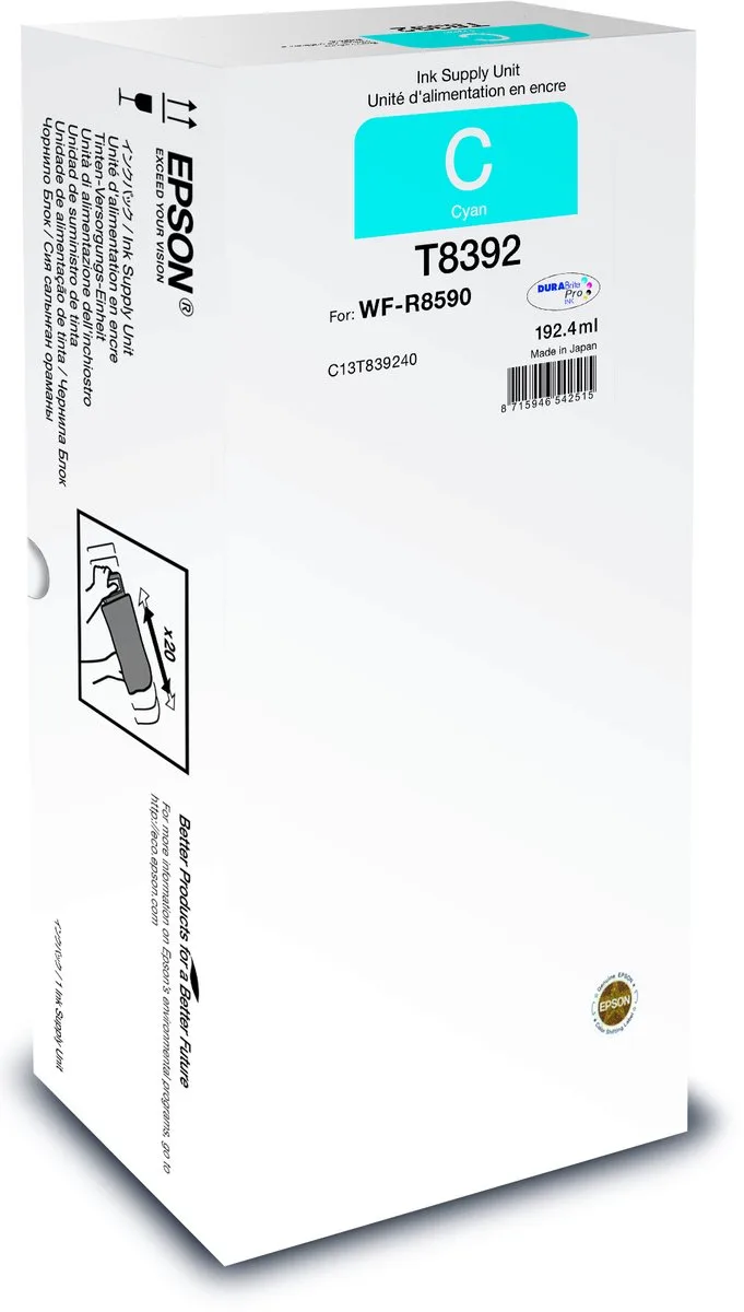 C13T83924N inktcartridge 1 stuk(s) Origineel de Epson en Cyaan – photo produit
