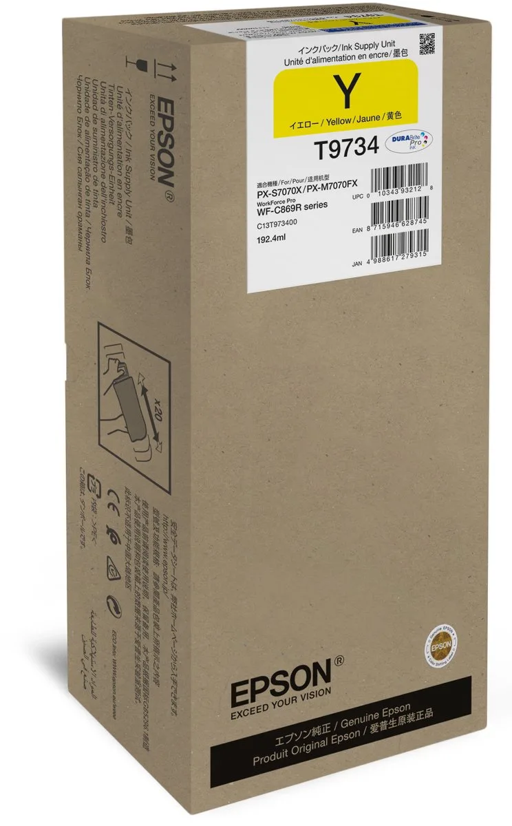 C13T97340N inktcartridge 1 stuk(s) Origineel Hoog (XL) rendement von Epson in Gelb – Produktfoto