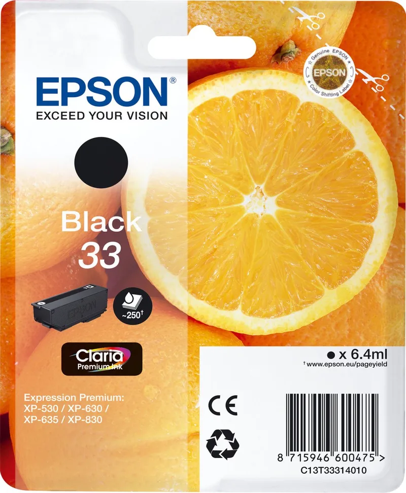 Cartouche Oranges Ink Claria Premium Black by Epson in Black – product photo