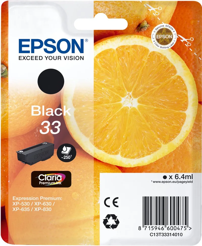 Cartouche Oranges Ink Claria Premium Black by Epson in Black – product photo