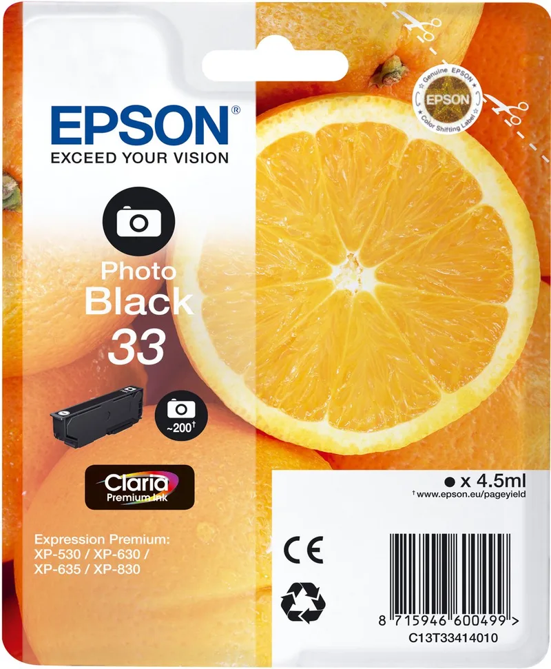 Cartouche Oranges Ink Claria Premium Photo by Epson in Black – product photo