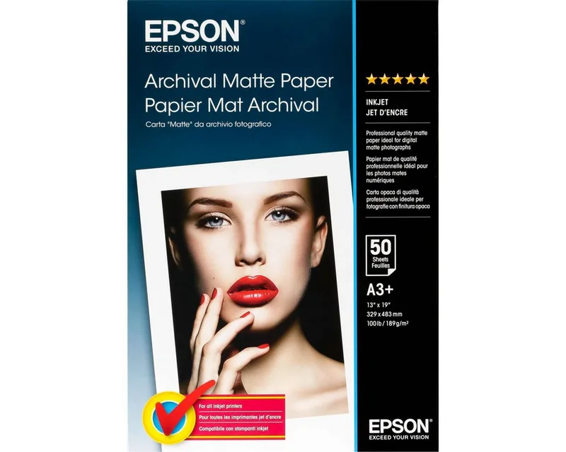 Druckerpapier Archival Matte Paper A 3+ 50 Blatt, 189 g S 041340 by Epson – product photo