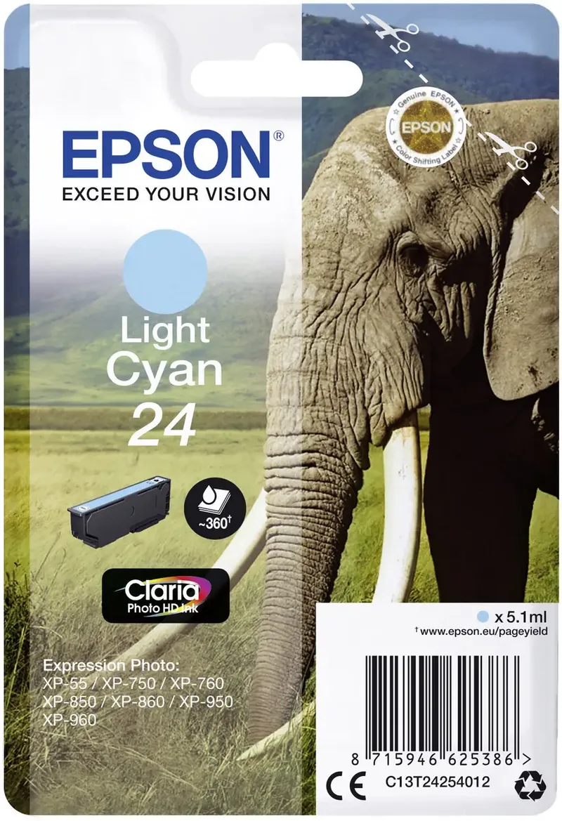 Druckerpatrone 24 Original Photo Cyan C 13 T 24254012 by Epson – product photo