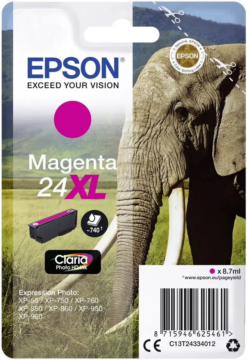 Druckerpatrone 24XL Original Magenta C 13 T 24334012 von Epson – Produktfoto