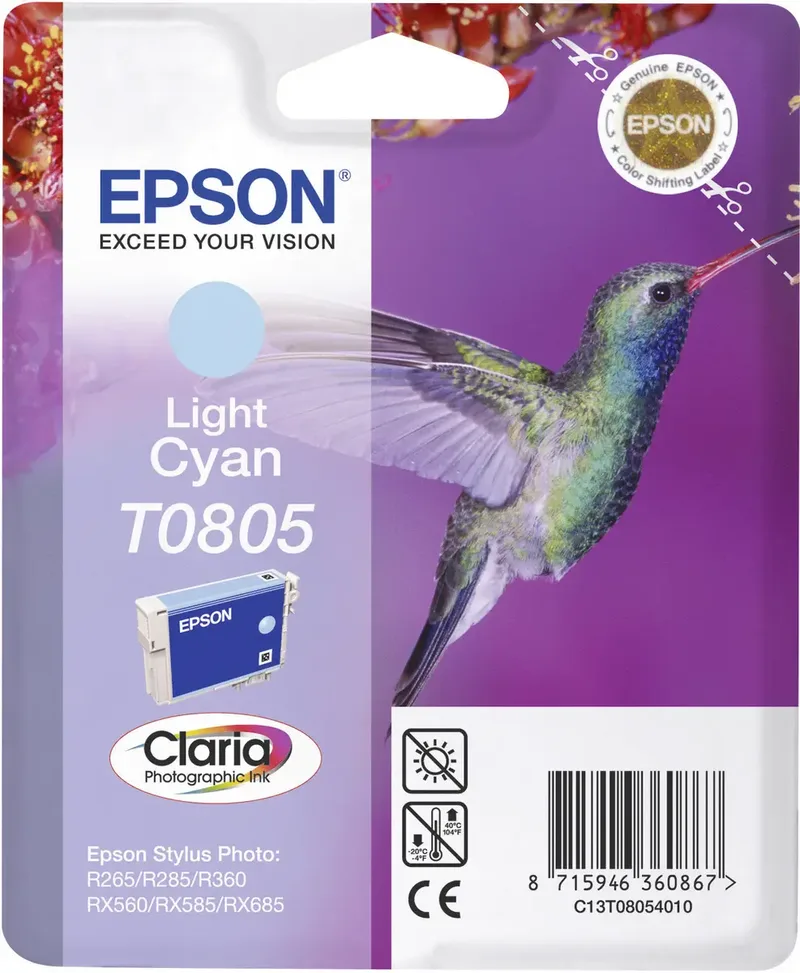 Druckerpatrone T0805 Original Photo Cyan C13T08054011 by Epson – product photo