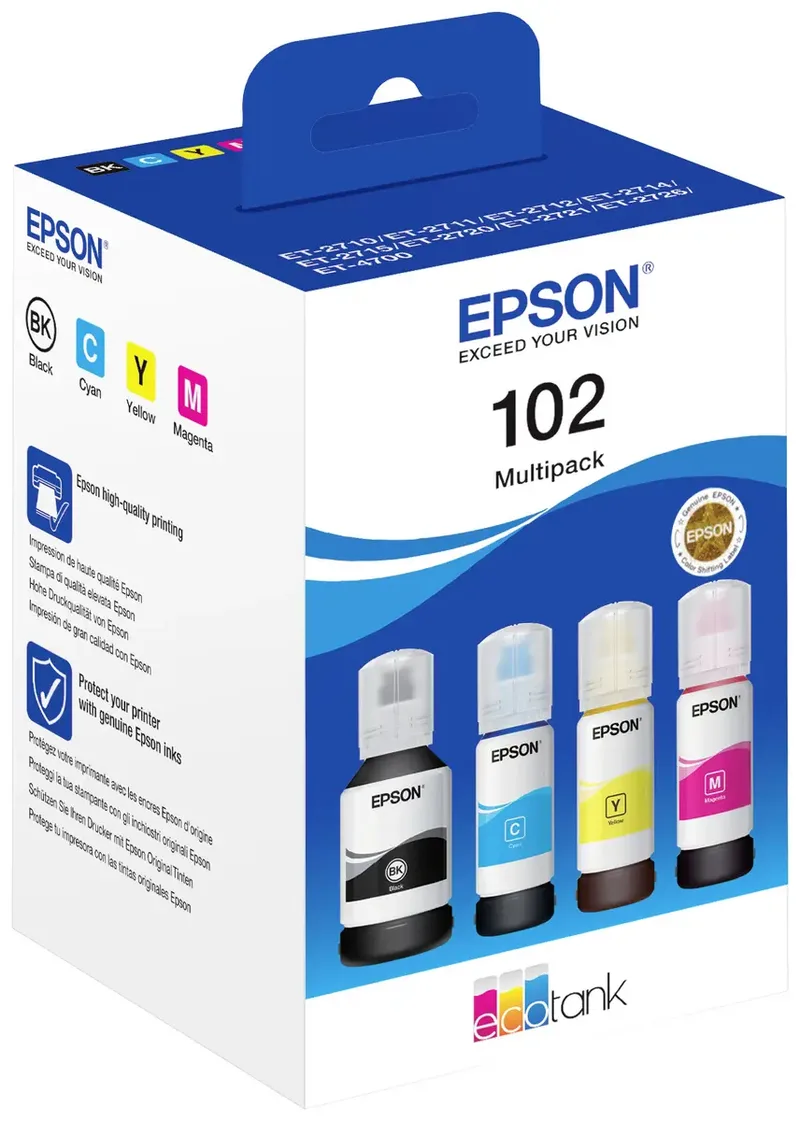 Epson 102 - EcoTank Inktflessen - Multipack - Kleur van Epson in Zwart – productfoto 2 van 2
