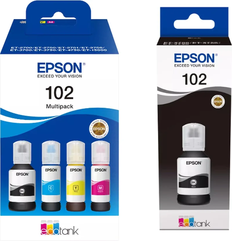 Epson 102 - Inktcartridge - Multipak + Zwart van Epson in Zwart 2x – productfoto
