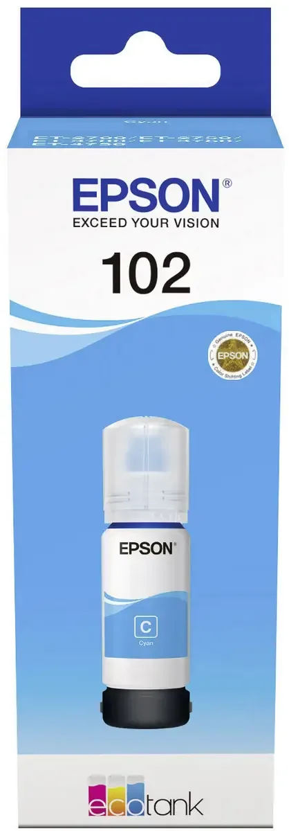 Epson 102 - Inktfles - 70 ml van Epson in Cyaan – productfoto 2 van 2