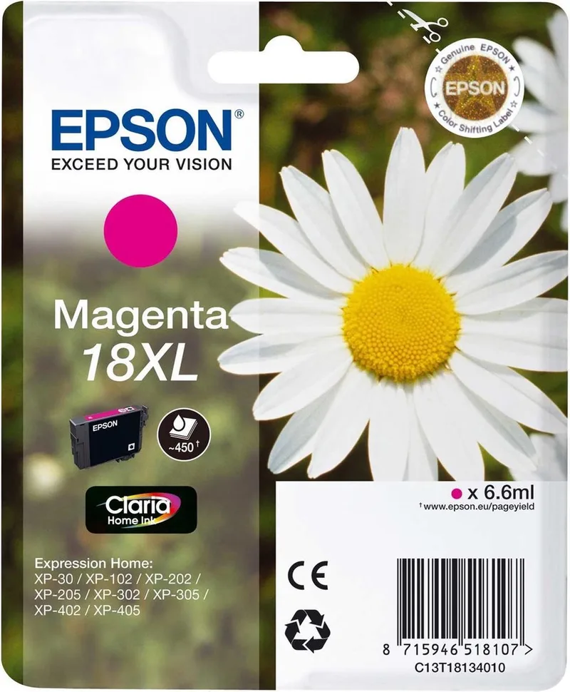 Epson 18XL (T1813) - Inktcartridge / Hoge Capaciteit by Epson in Magenta – product photo