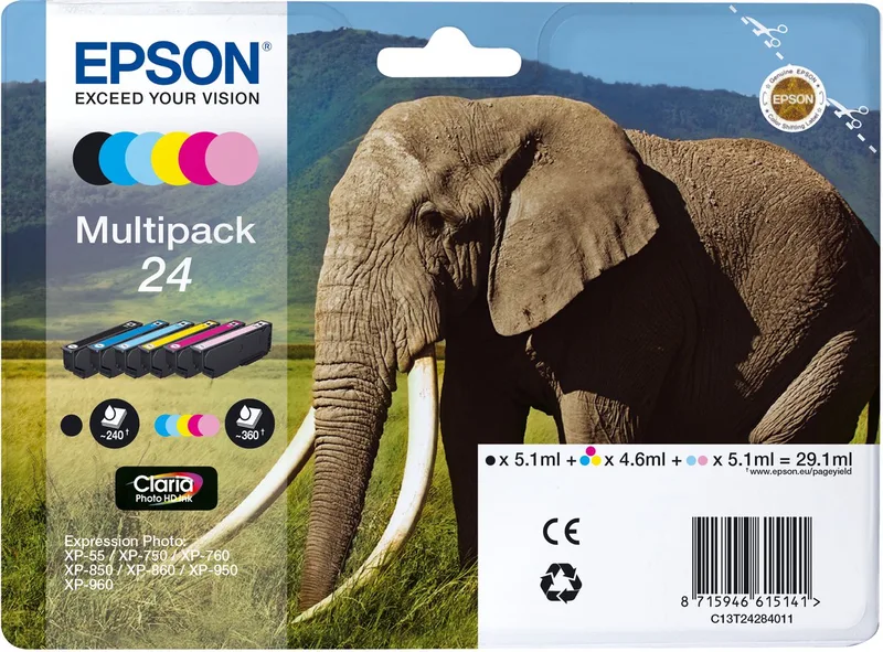 Epson 24 - Inktcartridge - Multipack von Epson in Mehrfarbig – Produktfoto