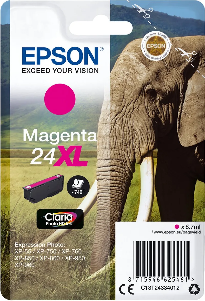 Epson 24XL- Inktcartridge by Epson in Magenta – product photo