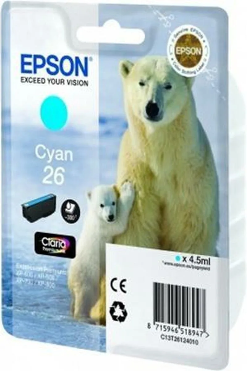 Epson 26 (T2612) - Inktcartridge by Epson in Cyaan – product photo