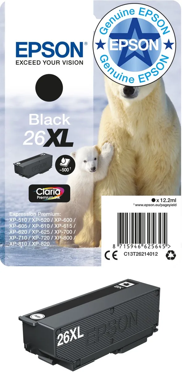 Epson 26XL - Inktcartridge by Epson in Black – product photo