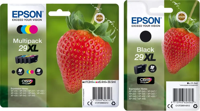 Epson 29XL - Inktcartridge - Multipak + Zwart von Epson in Zwart 2x – Produktfoto