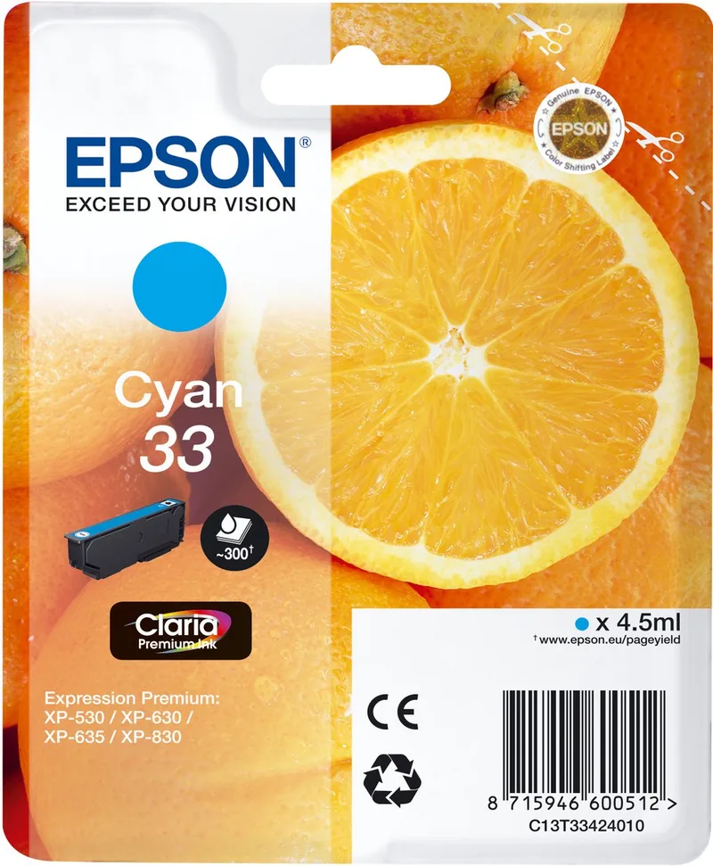 Epson 33 - Inktcartridge de Epson en Cyaan – photo produit