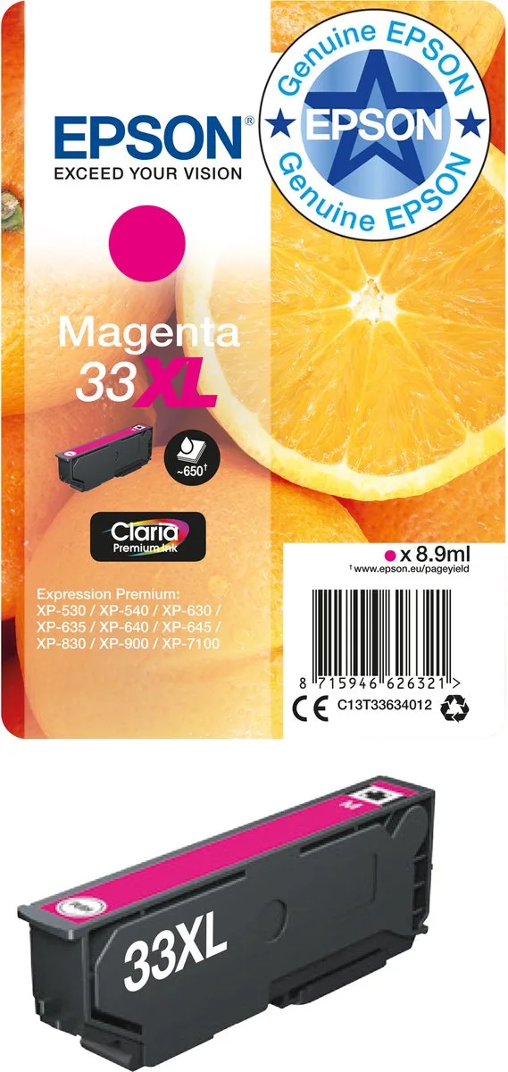 Epson 33XL - Inktcartridge by Epson in Magenta – product photo