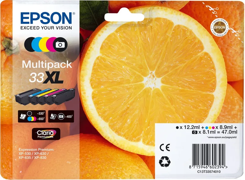 Epson 33XL multipack zwart en kleur by Epson in Cyaan – product photo