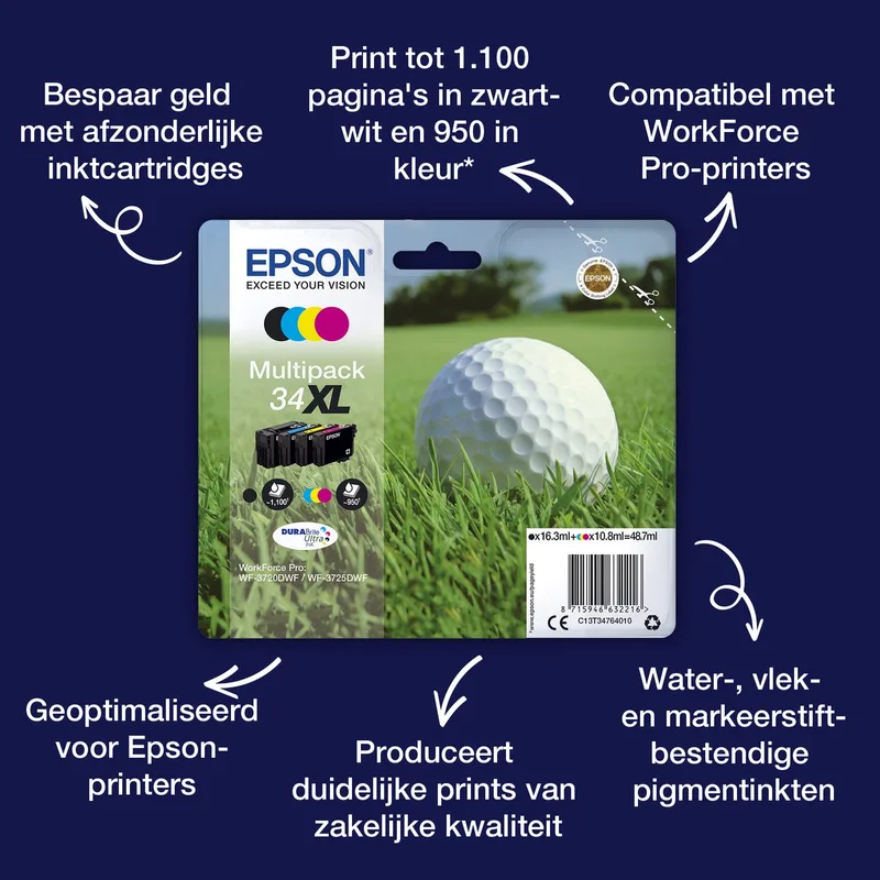 Epson 34 - Inktcartrtridge / Multipack från Epson i Flerfärgad – produktbild
