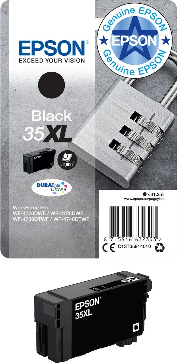 Epson 35XL - Inktcartridge fra Epson i Sort – produktbillede