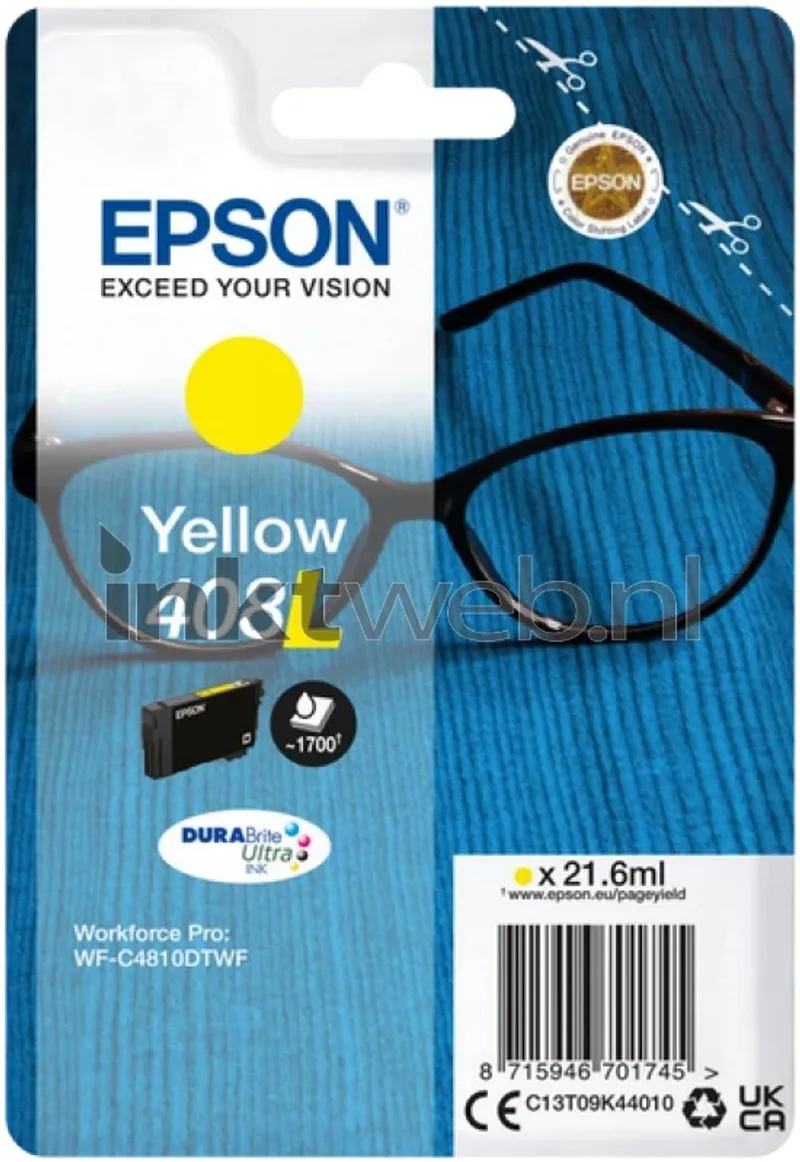 Epson 408L Inktcartridge by Epson in Yellow – product photo