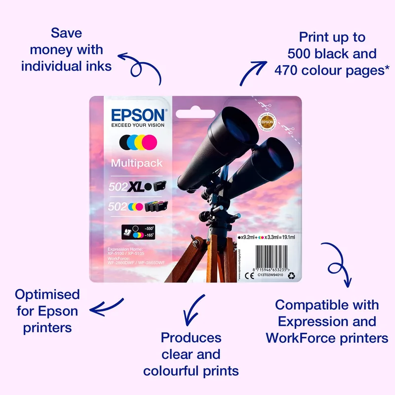 Epson 502 - Inktcartridge / Multipack van Epson in Meerkleurig – productfoto