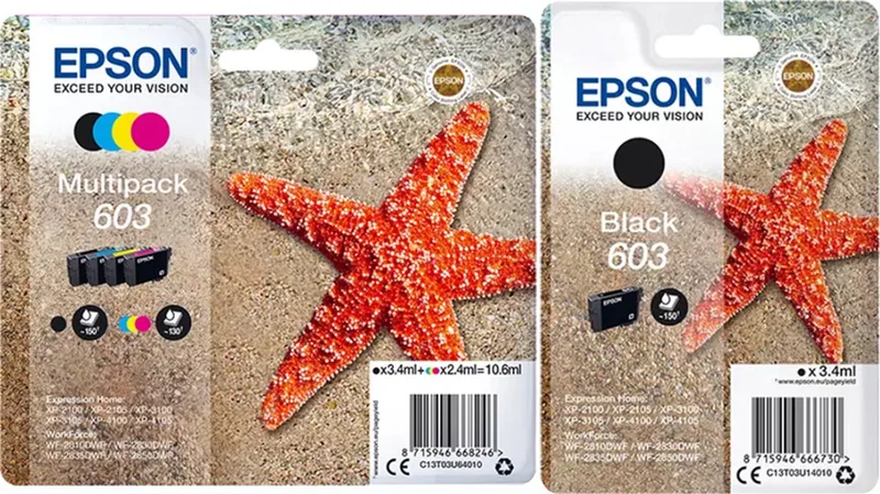 Epson 603 - Inktcartridge - Multipak + Zwart by Epson in Zwart 2x – product photo