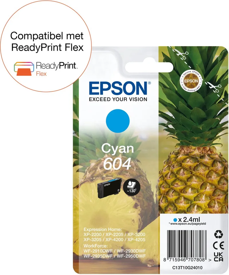 Epson 604 - Inktcartridge - Origineel - Standaard capaciteit de Epson en Cyaan – photo produit 1 sur 2