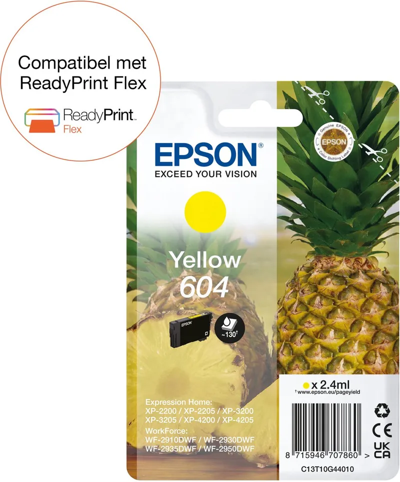 Epson 604 - Inktcartridge - Origineel - Standaard capaciteit de Epson en Jaune – photo produit