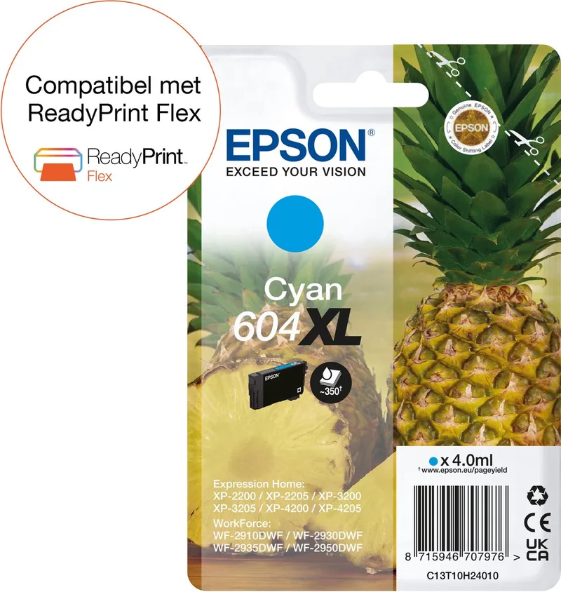 Epson 604XL - Inktcartridge - Origineel - Hoge capaciteit by Epson in Cyaan – product photo