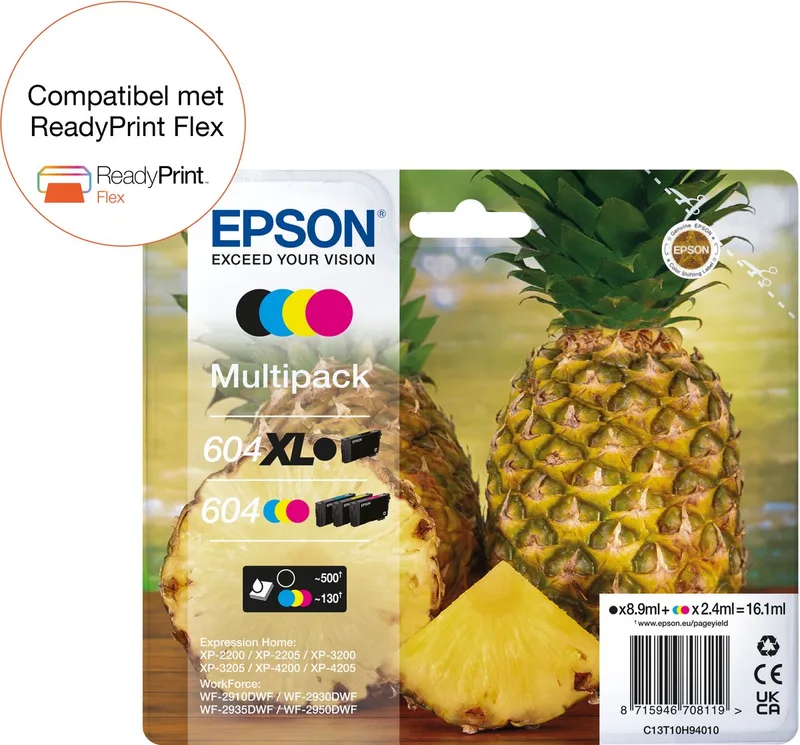 Epson 604XL - Inktcartridge - Origineel - Hoge capaciteit - Cyaan, Magenta, Geel by Epson in Black – product photo
