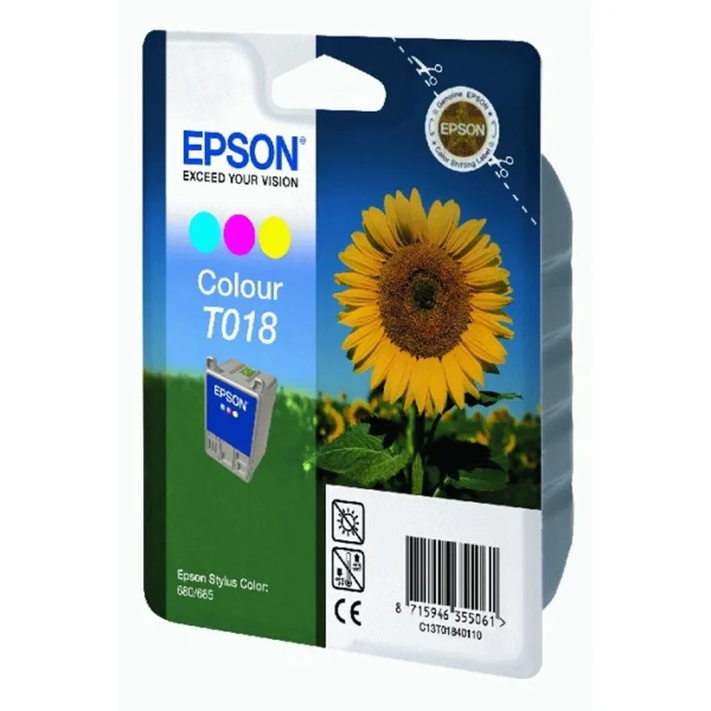 Epson T018 Blækpatron 3-farve T018 N/A fra Epson – produktbillede