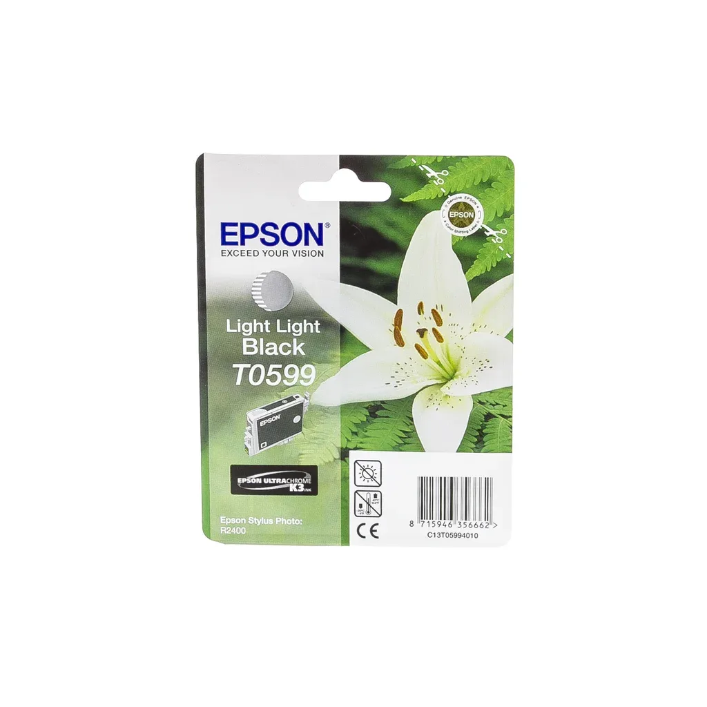 Epson T0599 Blækpatron Ljusgrå T0599 N/A fra Epson – produktbillede